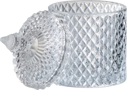 J-Line voorraadpot Geslepen Cilinder - glas - transparant - large
