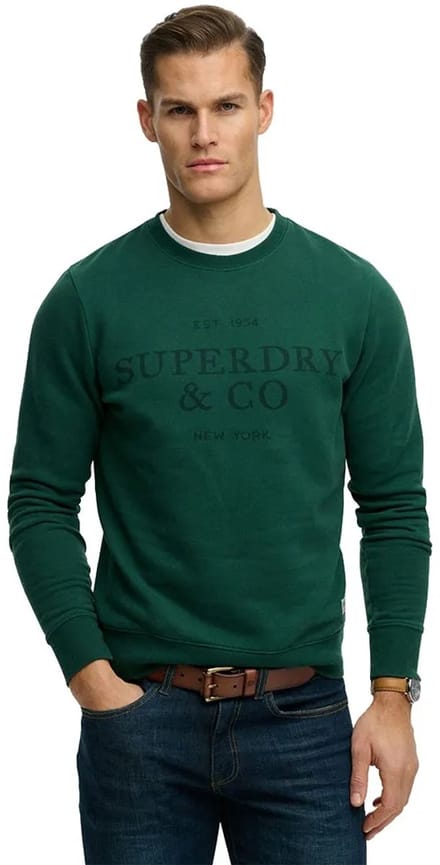 Superdry 1954 Company Relaxed Fit Sweatshirt Groen M Man