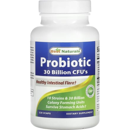 Best Naturals, probiotique, 30 milliards d'UFC, 120 capsules V