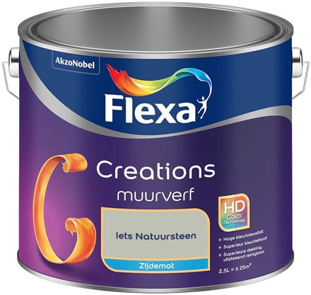 Flexa - Creations Muurverf Zijdemat - Iets Natuursteen - Mengverf - 2,5 L