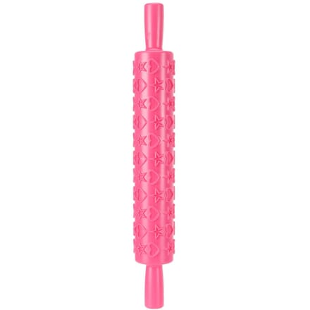 Fondant Cake Embossing Deegroller Bakdeegroller Koekjes Decoratiegereedschap(Vijfpuntig pink