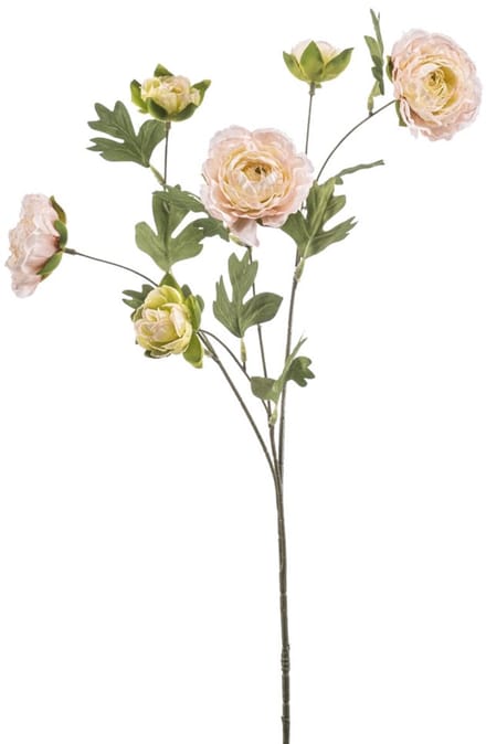 Emerald - Kunstbloem Ranonkel 78cm licht roze - Kunstplant voor binnen