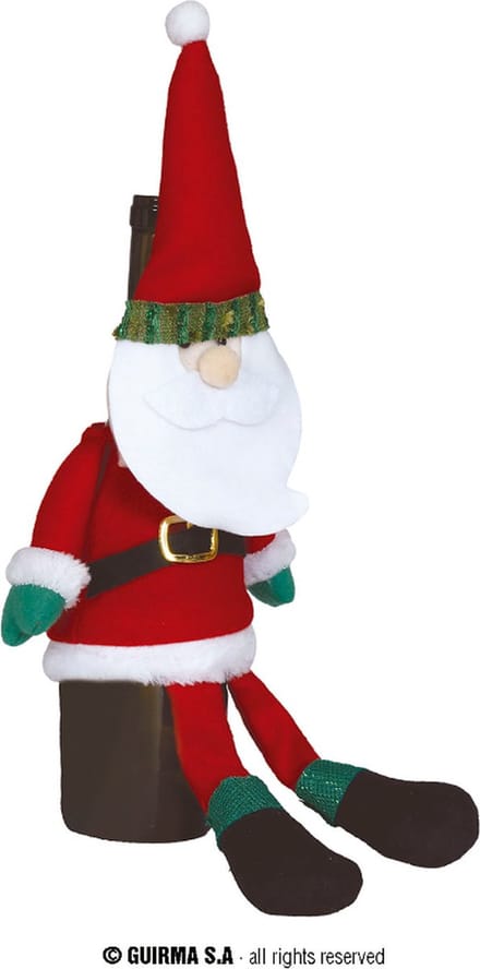 Fiestas Guirca - Kerstman voor wijnfles 45 cm