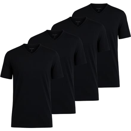 OLYMP T-shirt 4 Pack V Neck T-Shirt Verpakking van 4