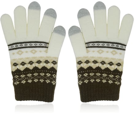 LGT JWLS Winterse Dameshandschoenen - Bruin Wit