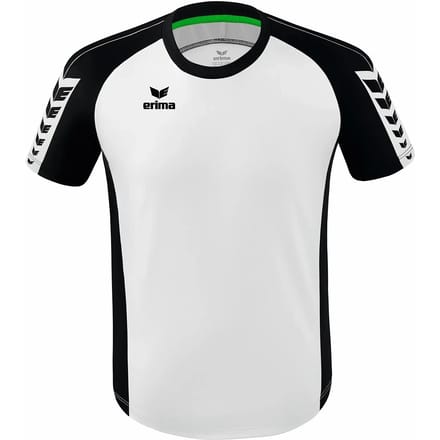 Erima Six Wings Shirt Korte Mouw Kinderen - Zwart / Wit | Maat: 152