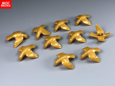 Briques MOC Animal Moineau Oiseau Forêt Plume Dorée Particules Assemblées Ville Blocs de Construction Pièces Jointes Jouets Objets de Jeu brown
