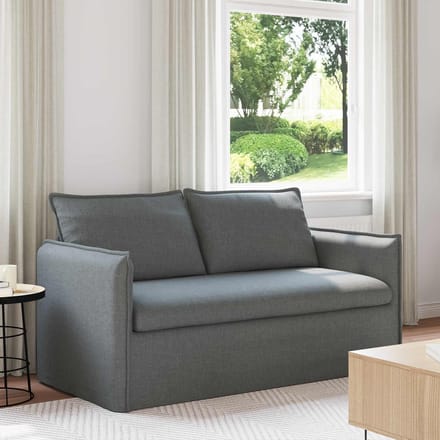 vidaXL - Bank - Donkergrijs - 156 - x - 82 - x - 85 - cm - Stof
