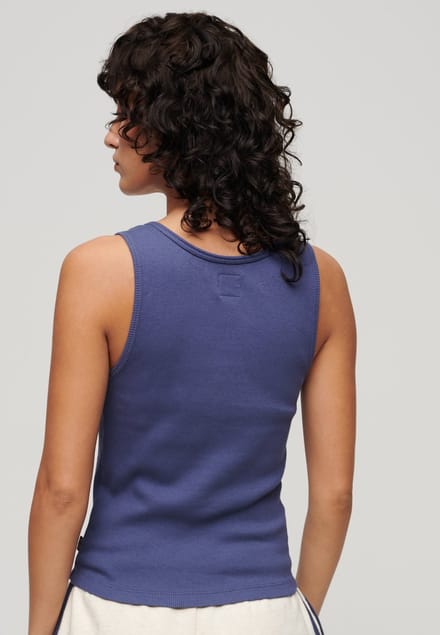 Superdry - Athletic Essentials hemdtopje met knopen - Dames - Vesten