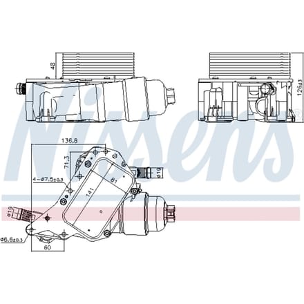 Olie radiator, motorolie NISSENS 91339