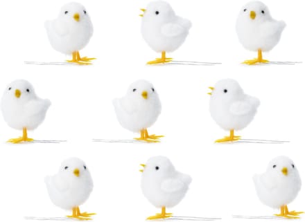 Paaskip wit (7 cm) - 9 stuks