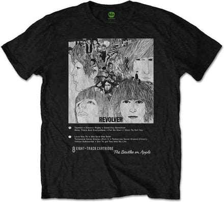 The Beatles - Revolver 8 Track Heren Tshirt - M - Zwart
