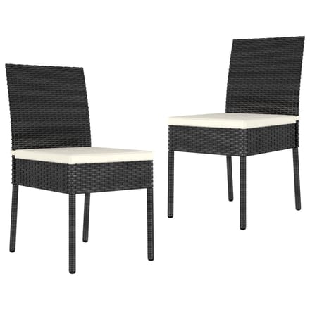 vidaXL - Tuinstoelen - 2 - st - poly - rattan - zwart
