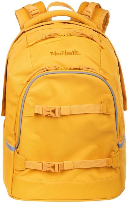McNeill schoolrugzak Milo School Backpack Yellow donkergeel
