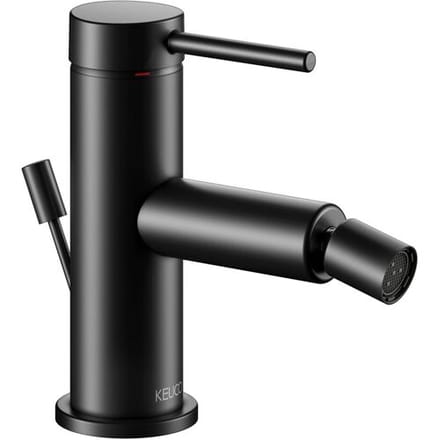 Keuco IXMO Soft Black Selection single lever bidet mixer with pop-up waste 59509372000