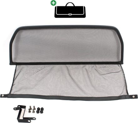 Windscherm Porsche 911/993 | 1994-1998 | incl. luxe opbergtas | Zwart