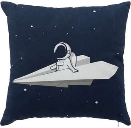 Atmosphera Kids Ruimtekussen 40x40cm - Donkerblauw