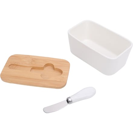 500ml Keramische Boterschaal met Deksel Luchtdicht Vershoudend Gemakkelijk Schoonmaken Botervak Container white
