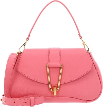 COCCINELLE Leren Schoudertas Coccinelle Himma Handbag Grained Leather Hyper Pink Koraalrood