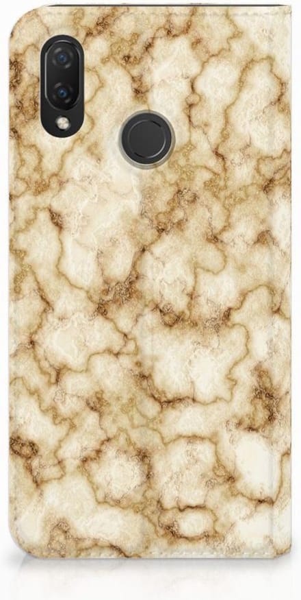 Huawei P Smart Plus Standcase Marmer Goud
