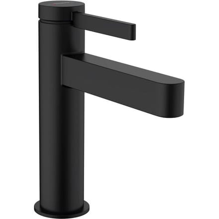 hansgrohe Finoris - Wastafelmengkraan - Ééngreeps bediening - Met afvoerplug - 110mm - Mat Zwart