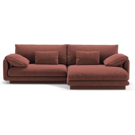 4-zits hoekbank Torino rechts velvet | Micadoni