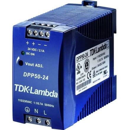 TDK-Lambda DPP50-48 DIN-rail netvoeding 48 V/DC 1.05 A 50 W Aantal uitgangen:1 x Inhoud 1 stuk(s)
