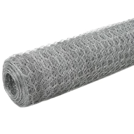 vidaXL - Kippengaas - 25x1,5 - m - gegalvaniseerd - staal - zilverkleurig