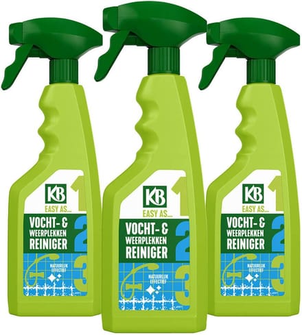 3x KB Easy Vocht- & Weerplekken Reiniger Spray 500 ml