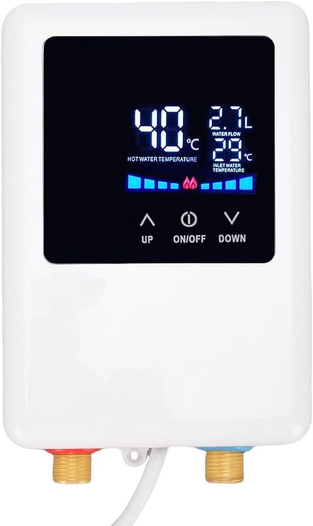 Elektrische Boiler - Mini Waterverwarmer - Direct Warm Water - Temperatuur Instelbaar - Compact Ontwerp - Wit