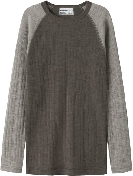 NAME IT - NKMWANG WOOL NEEDLE LS TOP SOLID - Jongens - Lange mouwen shirts