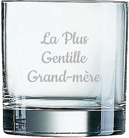 Whiskeyglas gegraveerd - 38cl - La Plus Gentille Grand-mère