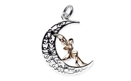 Hanger - Fairy on Moon - 925 sterling silver