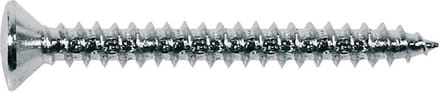 Boston TS-03-C Verchroomde Tap Schroeven 4x45mm - 12 Stuks