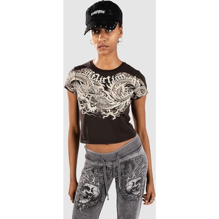 Affliction Flaming Dragon T-Shirt groen