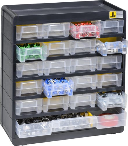 Allit 458090 Opslagmagazijn VarioPlus Basic 32 (b x h x d) 300 x 335 x 135 mm Zwart, Geel 1 stuk(s)