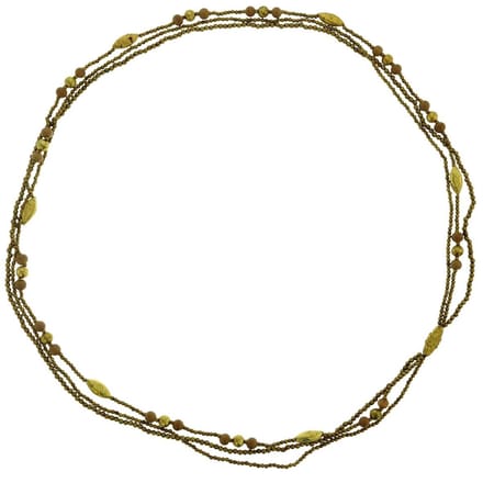 Behave Lange goud-kleurige kralenketting