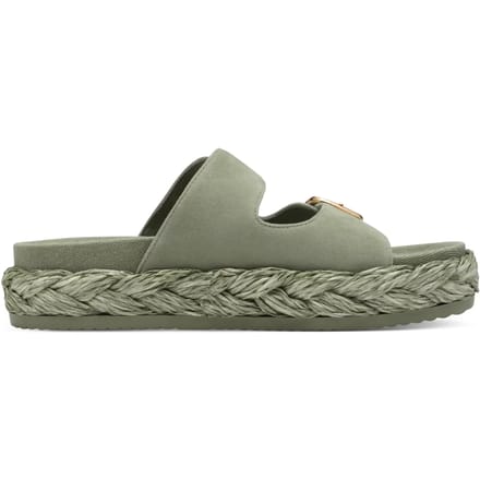 Tamaris Slippers groen Leer - Maat 38