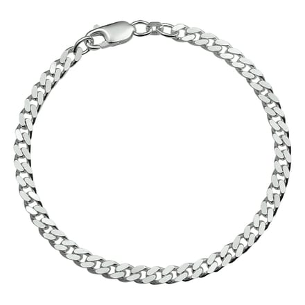 Vigor armband geslepen gourmet 4,3 mm - Zilver