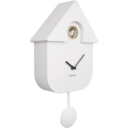 Karlsson Koekoeksklok Modern Cuckoo ABS - Wit - 41x8,5x21,5cm - Scandinavisch