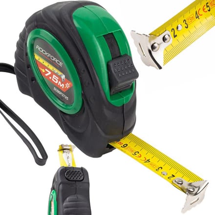 Rockforce - Meetlint - 7,5m - ABS Behuizing - Met Clip