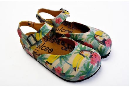 Goby – Tropical Toucan Dames Clogs – Vegan – Handmade – Maat 36