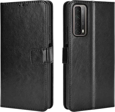 Portemonnee Book Case Hoesje + 2x Screenprotector Glas Geschikt voor: Huawei P Smart 2021 -  roze
