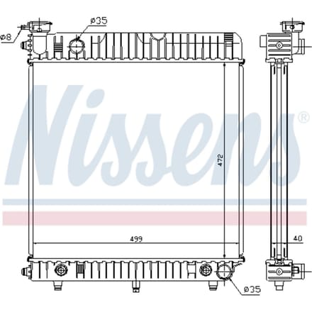Radiator, motorkoeling NISSENS 62632