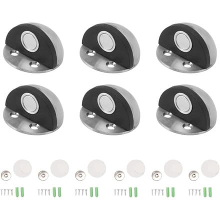 6 Stuks Halve Maan Deurstopper Roestvrij Staal Rubber Vloermontage Halfrond Deurstopper
