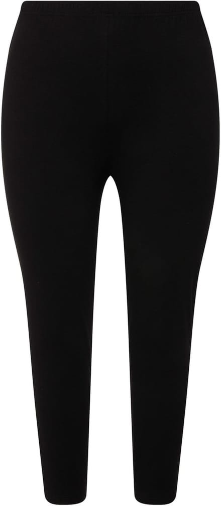 Ulla Popken - Dames - 7/8-legging elastische tailleband - Zwart - Maat 50+