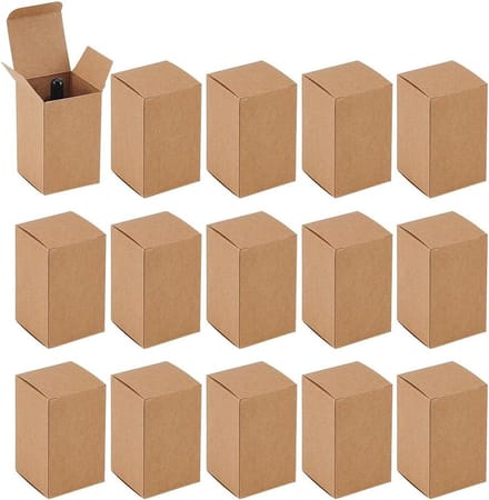 Papieren Verpakking voor Etherische Oliën - Set van 30 - Kraftkarton - Geschikt voor Druppelflessen en Diffusorflessen - Rokerig Design