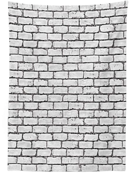 ABAKUHAUS Tafelkleed 140x200 – Satijnmix Grijs-Wit, Wasbaar