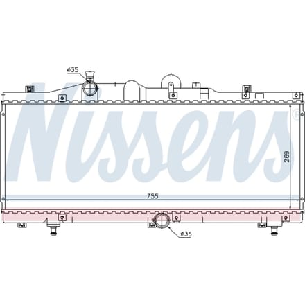 Radiator, motorkoeling NISSENS 61671