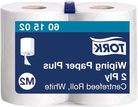 Poetsrollen - Papieren handdoeken - Algemene schoonmaak - Hoge absorptie - 125 meter - Wit